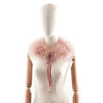 col plume claudine rose poudre