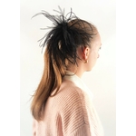 broche plume autruche noir