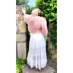 boléro plume rose femme