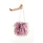 sac plume dinde chandelle violet parme