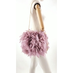 sac plume dinde pompon violine