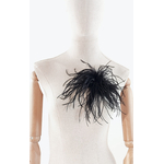 broche plume dautruche vaporeuse noir