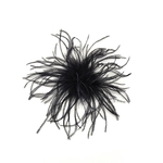 broche plume dautruche noir soirée