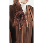 broche plume d'autruche vaporeuse marron
