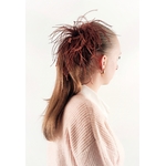 broche plume dautruche marron vaporeuse