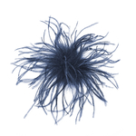 broche plume dautruche marine