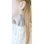 boucle d'oreilles plume autruche 1560G-48