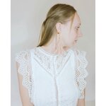 Boucles d’oreilles pendantes en plumes autruche - rose poudré