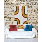 coussin en plume pétrole