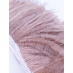 frange autruche marron clair plume