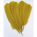 plume palette de dinde grande rigide moutarde jaune