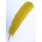 plume palette de dinde grande rigide jaune moutarde