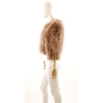 bolero plume beige femme