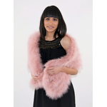 echarpe plume dinde rose de qualite
