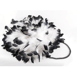 sac plume dinde degrade noir blanc