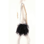 sac plume d'autruche vaporeuse noir