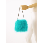 sac plume dinde petit vert emeraude