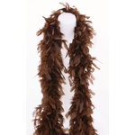 boa plume volume marron