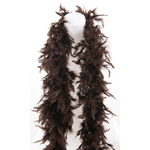 boa plume volume marron fonce