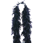 boa plume volume bleu marine