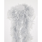 boa plume dinde gris pale