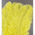 plume autruche souple jaune