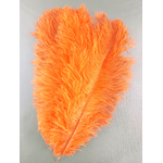 plume autruche souple orange fluo de qualité