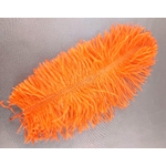 plume autruche souple belle orange fluo