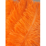 plume autruche souple orange fluo