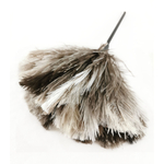 plumeau plume dinde marabout naturel manche bois noir