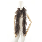 boa autruche volume jolie marron fonce