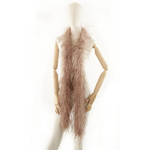 boa autruche volume sepia marron