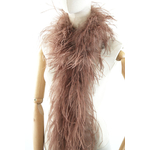 boa autruche volume marron sepia