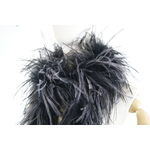 echarpe autruche gris gris fonce