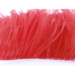frange autruche rouge plume