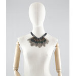 collier plastron plume faisan pintade