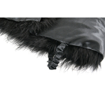 gilet court plume noir