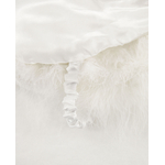 gilet court plume ecru