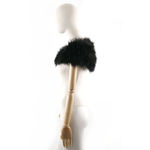 col plume de dinde noir belle