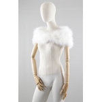 col plume de dinde ecru mariage