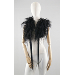 cache epaule plume autruche noir