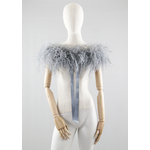 etole plume mariage gris