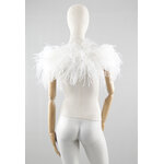 cape plume mariage ivoire