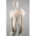 cape plume mariage poudre