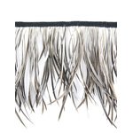 galon plume tige doie naturel gris