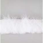 frange plume de dinde marabout blanc