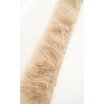 frange plume de dinde marabout beige de qualite