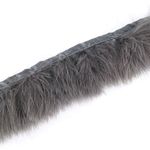 galon plume de dinde marabout gris fonce