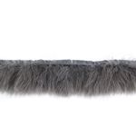 frange plume de dinde marabout de qualite gris fonce