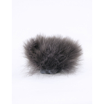 frange plume de dinde marabout gris fonce